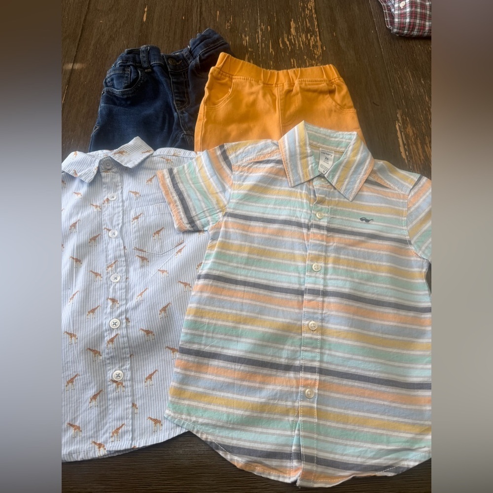 Lot/bundle of 4 boy’s toddler clothes shirts jeans pants size 2T